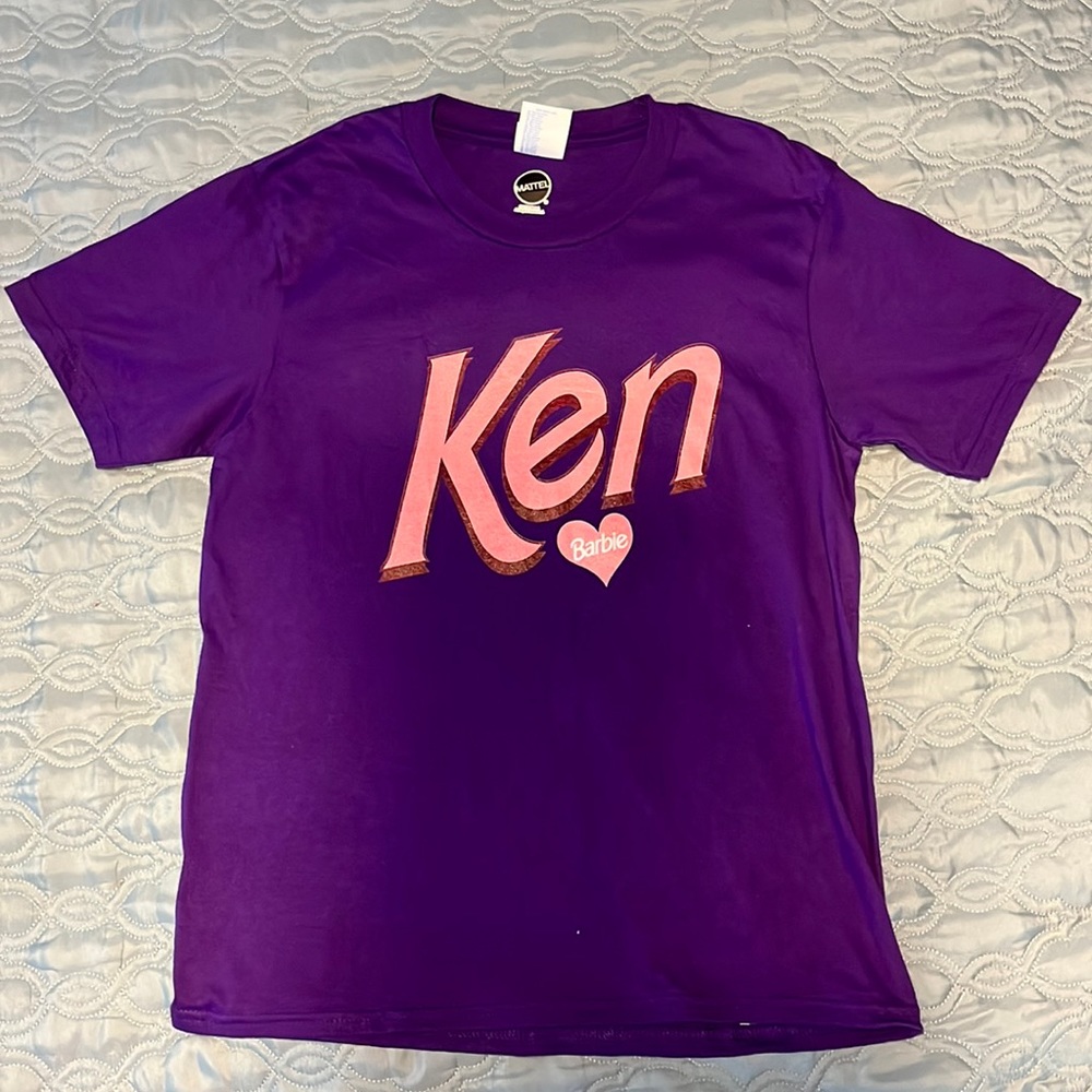 Purple youth medium “Ken” shirt with small Barbie heart. Never worn.